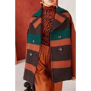 Ulla Johnson Emery Jacket in Forest Double Breasted Brown Green Size Small